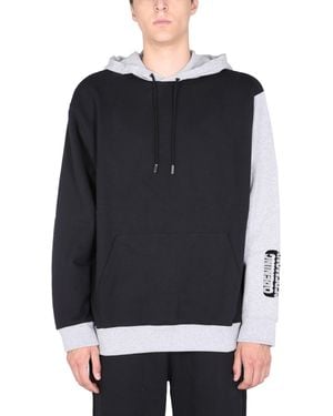 Opening Ceremony Sweatshirt With Flocked Logo - Black