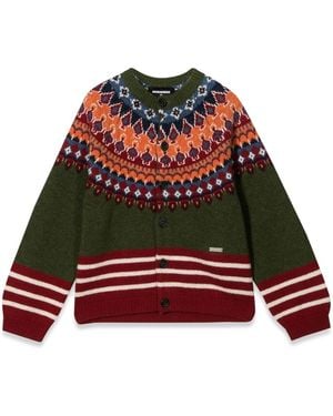 DSquared² Cardigan Con Pulsanti - Rosso