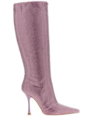 Liu Jo High Boots With Rhinestones - Purple