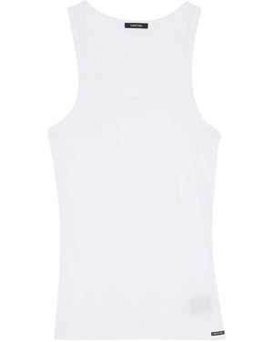 Tom Ford Canotta Con Logo - White