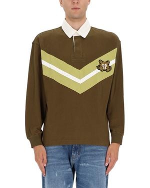 HUGO Polo Shirt With University Style Logo - Green