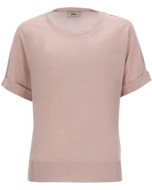 Herno Cotton Blend T-Shirt - Pink