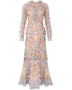 Zimmermann Rebellion Long Dress - Pink