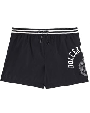 Dolce & Gabbana Logo Swim Shorts - Black