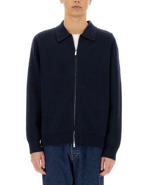 Theory Maglia Con Zip - Blu
