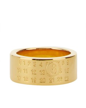 リング ☆ MM6 Maison Martin Margiela MM6 by Maison Martin Margiela Silver Tubing Ring in White