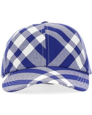 Burberry Baseball Cap With Tartan Pattern - Purple