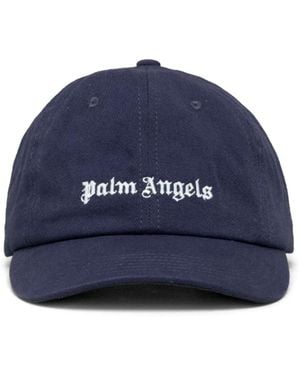 Palm Angels Cappello Con Logo - Blu