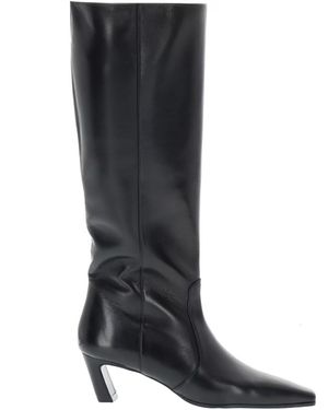 Stuart Weitzman Solid Stassi Boots - Black