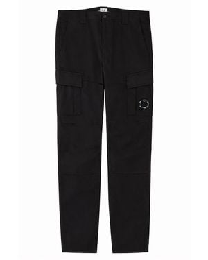 C.P. Company Pantalone Cargo Con Patch Logo - Black