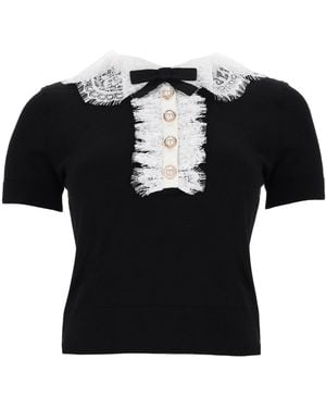 Self-Portrait Top - Black