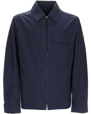 Belstaff Solid Shirt Collar Jacket - Blue