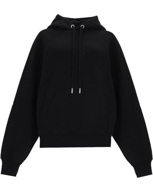 Ami Paris Felpa Con Logo Ricamato - Black