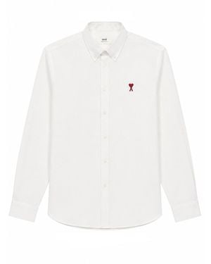 Ami Paris Camicia Con Logo - White
