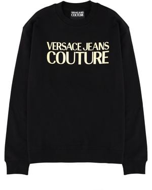 Versace Jeans Couture Felpa Con Logo - Black