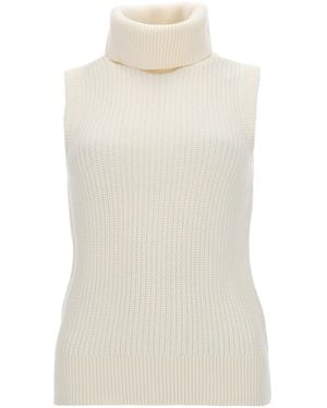 MICHAEL Michael Kors Top Smanicato A Collo Alto - White
