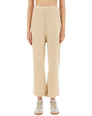 Maison Margiela Cotton Trousers - Natural