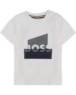 BOSS T-Shirt Con Grafica Logo - White