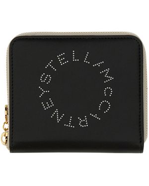 Stella McCartney PORTAFOGLIO CON ZIP E LOGO - Nero