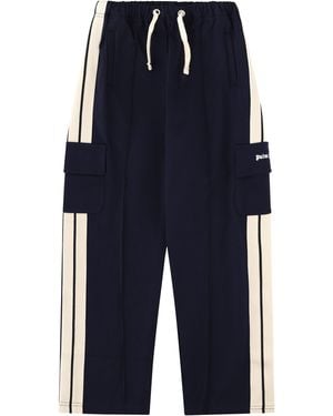 Palm Angels Pantalone Tuta Con Bande Laterali - Blue