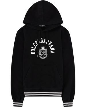 Dolce & Gabbana Logo Relaxed Hoodie - Black