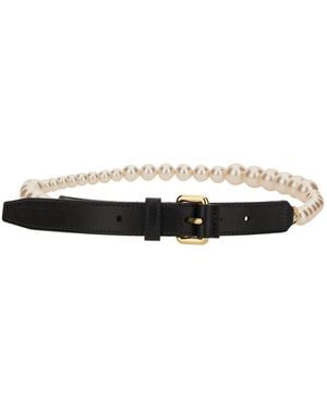 Moschino Belt With Pearl Adornments - Black
