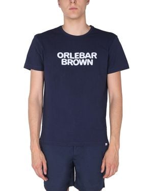 Orlebar Brown Sammy Ob Towelling T-Shirt Cotton T-Shirts - Blue