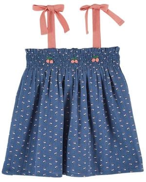 Emile Et Ida Top Bretelle "Brode Main" - Blue
