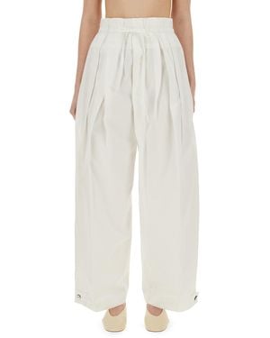 Jil Sander High-Waisted Wide Trousers - White