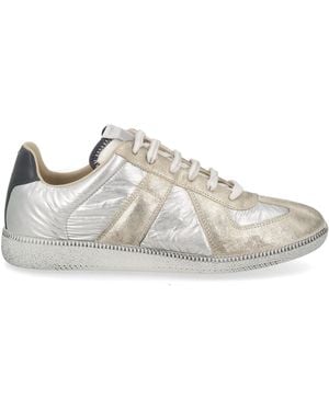 Maison Margiela Low-Top Trainers With Distressed Panels - White