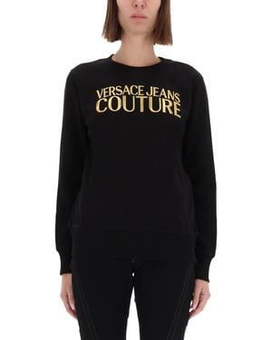 Versace Jeans Couture Sweatshirt With Logo - Black