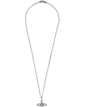Vivienne Westwood Collana Con Ciondolo Orb "Mini Bas Relief" - White