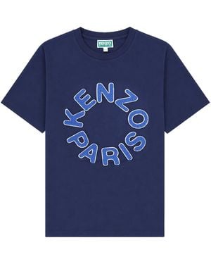 KENZO T-Shirt Con Stampa Logo - Blue