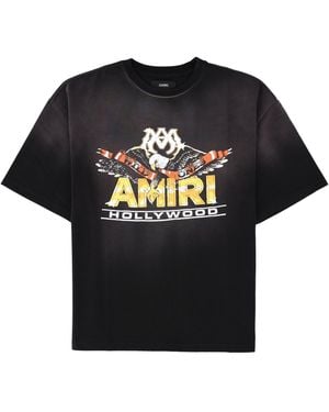 Amiri T-Shirt Con Logo E Stampa - Black