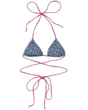 Mc2 Saint Barth TOP BIKINI CON STAMPA ANIMALIER - Multicolore