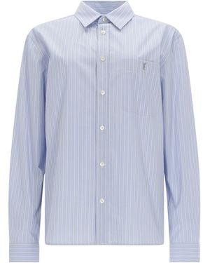 Saint Laurent Camicia "Cassandre" - Blue
