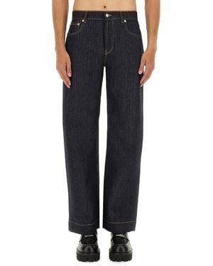 McQueen Wide Leg Jeans - Blue