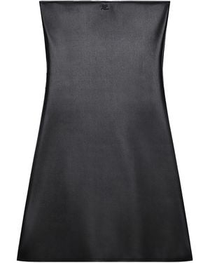 Courreges Draped Polywool Bustier Minidress On Sale - Black