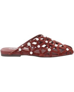Ash Mules Bone 02 Leather - Red