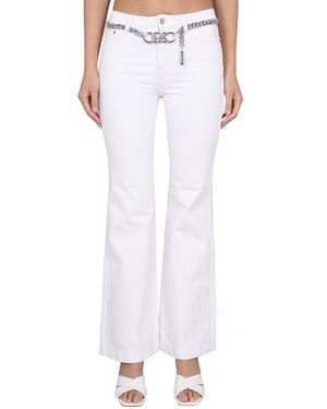 MICHAEL Michael Kors Trousers With Logo Belt - White