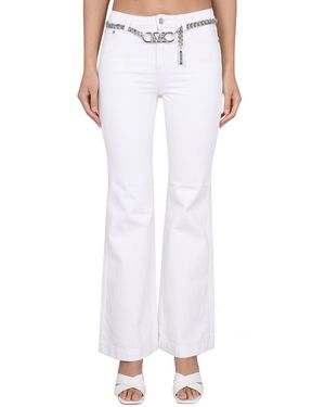 MICHAEL Michael Kors Trousers With Logo Belt - White