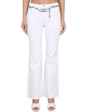 Michael Kors Pants With Logo Belt - White