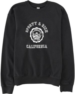 Sporty & Rich Felpa California Con Logo - Black