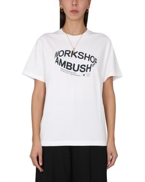Ambush Logo Cotton T-Shirt - White