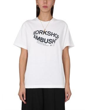 Ambush Logo Cotton T-Shirt - White