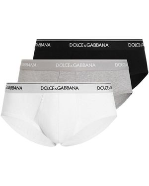 Dolce & Gabbana Set Of 3 Stretch Jersey Boxer Shorts - Black
