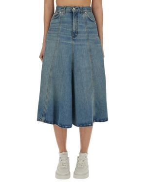 Haikure "Serenity" Midi Skirt - Blue