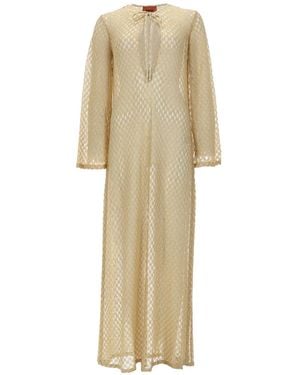 Missoni Abito Lungo Copricostume - Natural