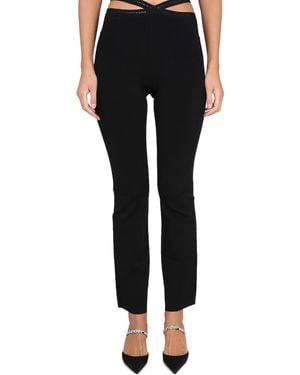 T By Alexander Wang Cross Leggings With Logo - Black