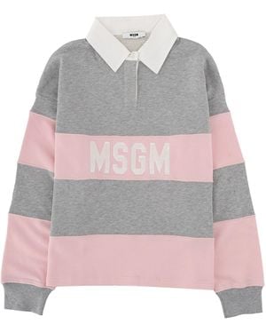 MSGM Polo A Maniche Lunghe - Gray
